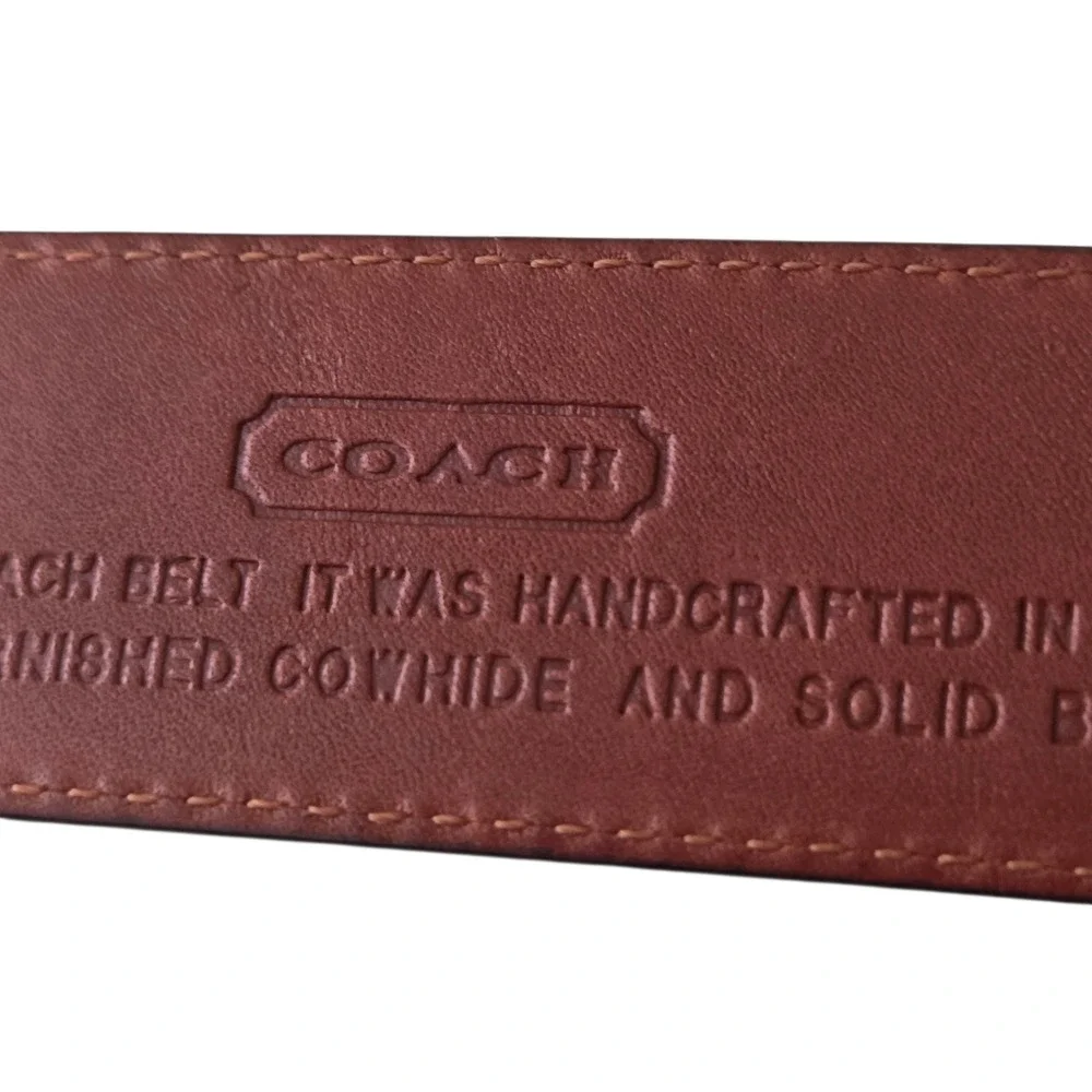 Coach Mens Mahogany Brown Leather 36
